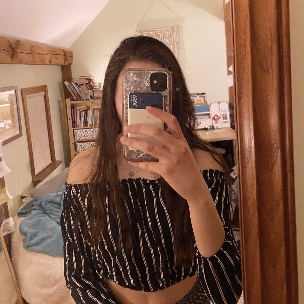 Brandy melville off the shoulder black top